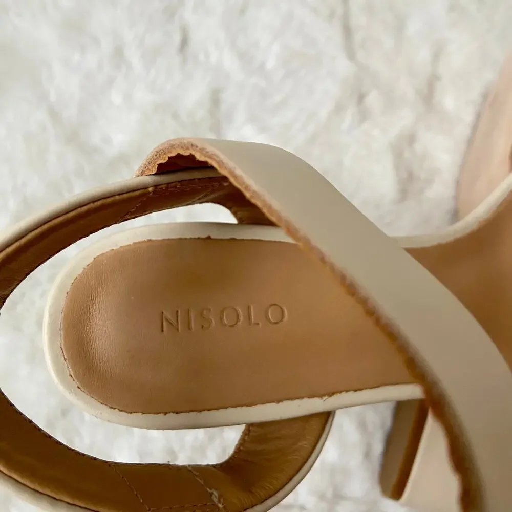 Nisolo Ivory Stella Go-To Block Heel Sandal Size 8
